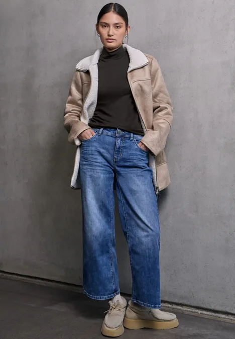 Turtleneck Shirt dark auburn brown