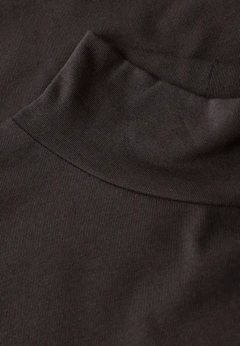 Turtleneck Shirt dark auburn brown