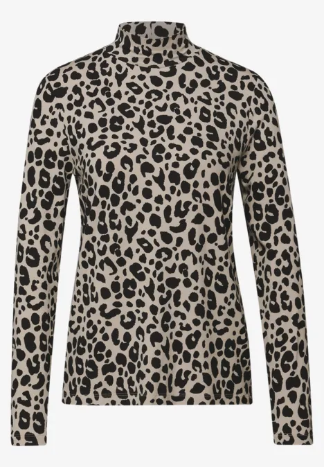 T-shirt en jersey avec motif léopard null