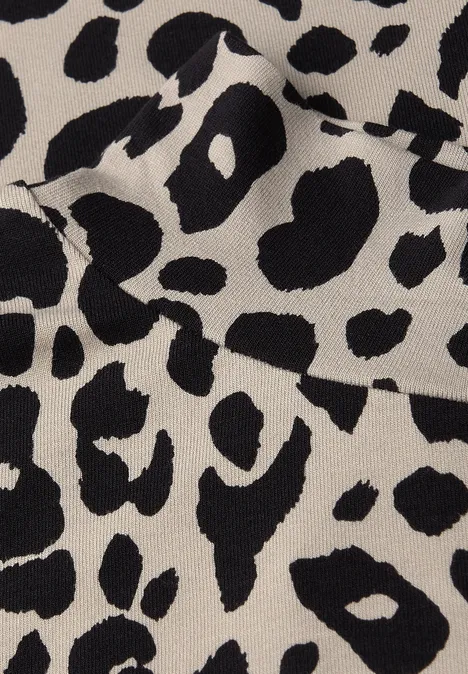 Jersey shirt met leopatroon null