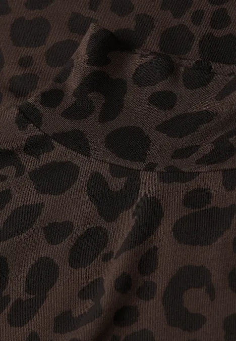 Jersey shirt met leopatroon null