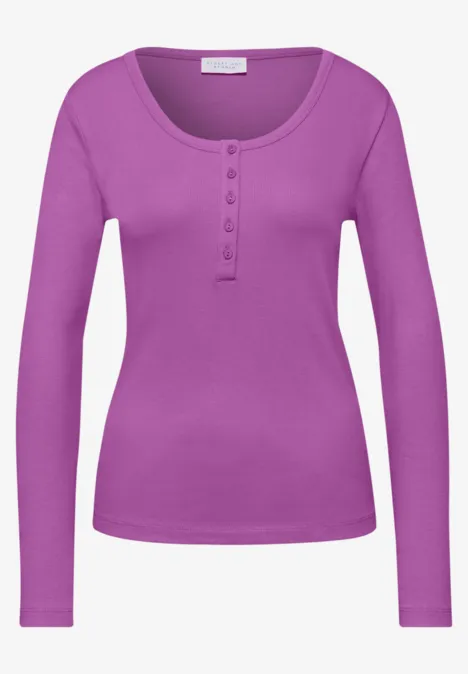 Geribd overhemd met knoopdetail floral pink