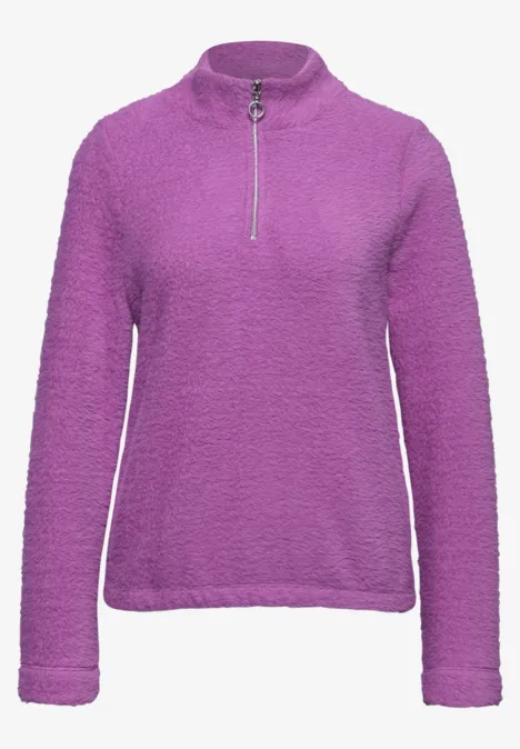 Knus shirt met ritssluiting floral pink