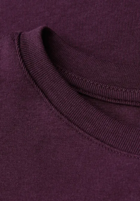 Basic Langarmshirt royal plum