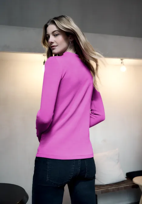 Basic Turtleneck Shirt floral pink Basic Turtleneck Shirt floral pink