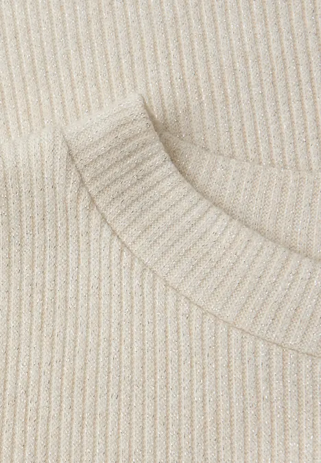 Glitzerndes Strick-Look Top soft beige Glitzerndes Strick-Look Top soft beige