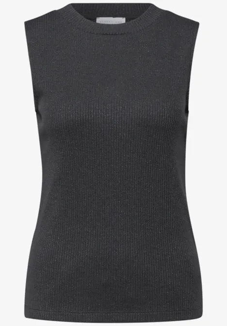 Top met glitter gebreide look deep ash grey Top met glitter gebreide look deep ash grey