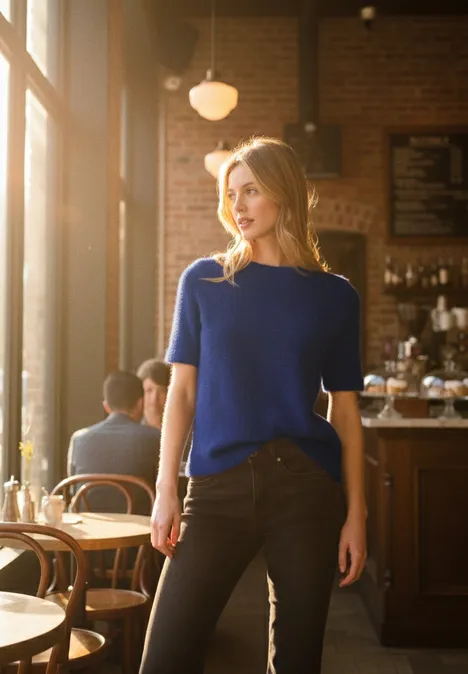 Kuscheliges Basic Shirt zenith blue