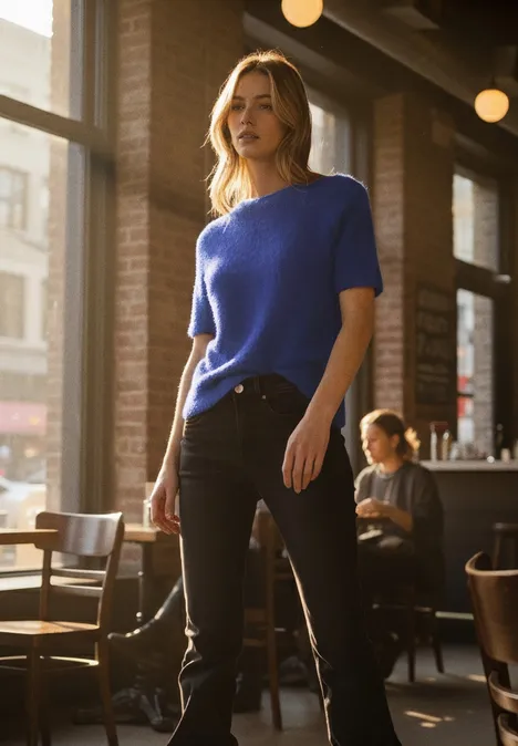 Kuscheliges Basic Shirt zenith blue