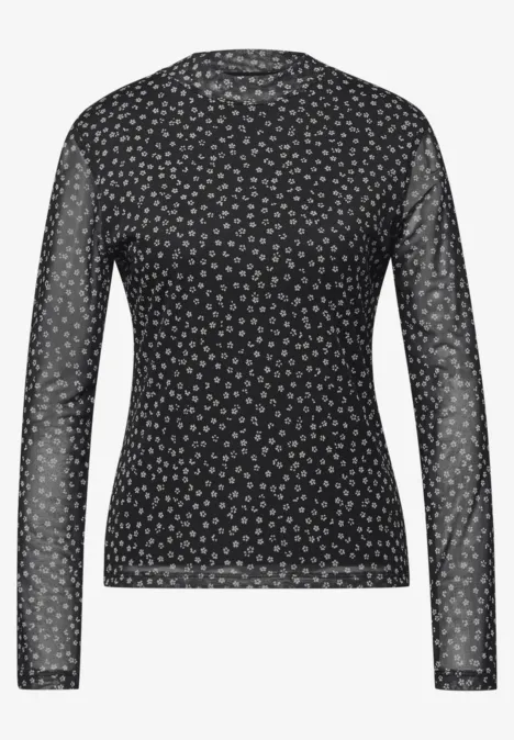 T-shirt en maille à motifs Black