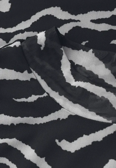 Shirt van mesh met patroon flint grey
