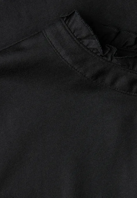 Shirt met lange mouwen en ruches Black