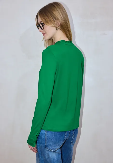 Shirt met lange mouwen en ruches null