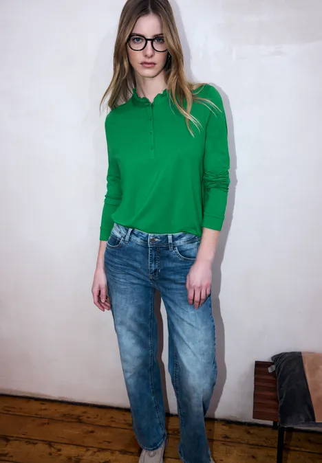 Shirt met lange mouwen en ruches null