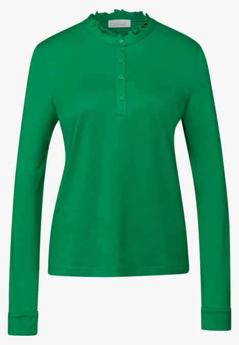 Shirt met lange mouwen en ruches null