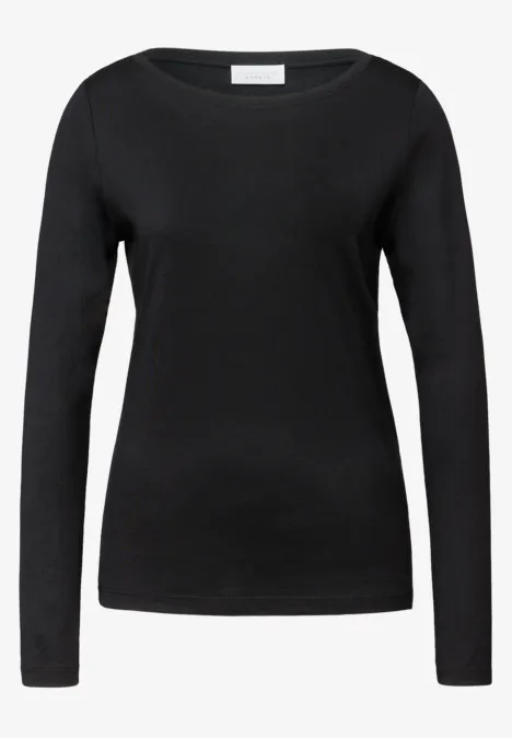 Basic shirt met lange mouwen Black