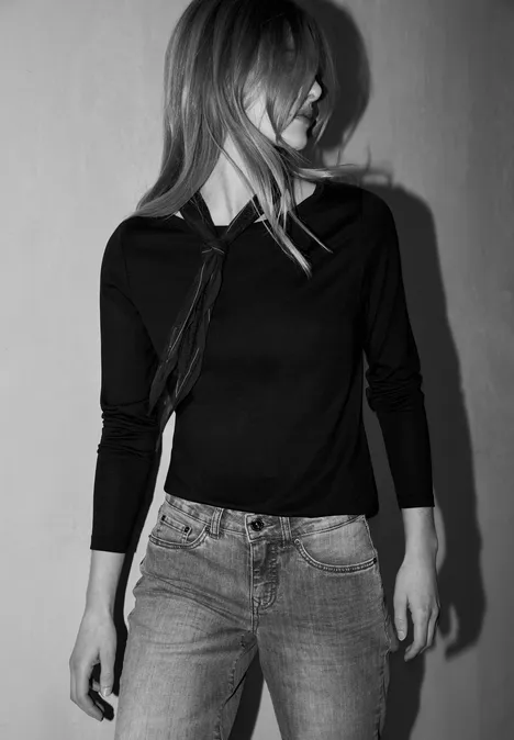 Basic shirt met lange mouwen Black