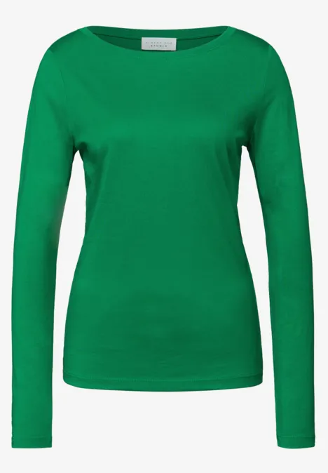 Basic shirt met lange mouwen null