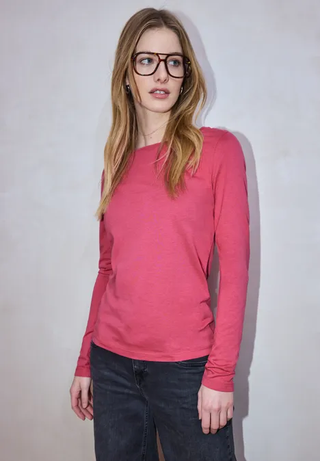 T-shirt basique à manches longues dark candy pink T-shirt basique à manches longues dark candy pink