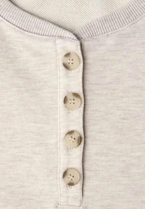 Shirt mit Knopfleiste buffed beige mel.