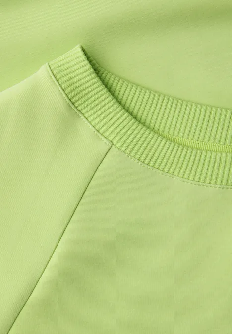 Softes Shirt mit Rippdetails flare green