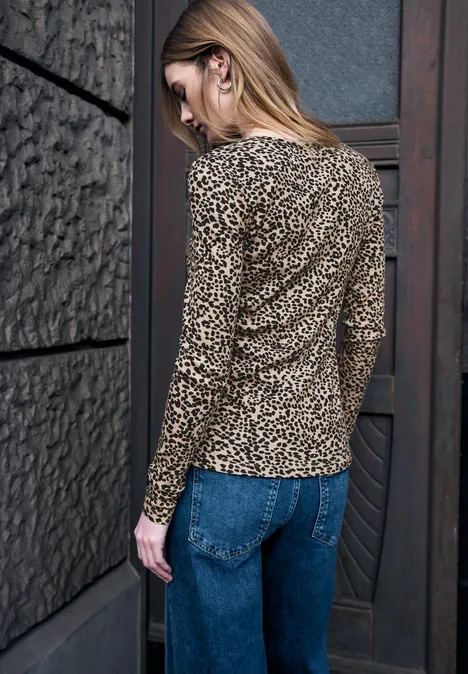 Leo Shirt mit Knopfleiste buffed beige