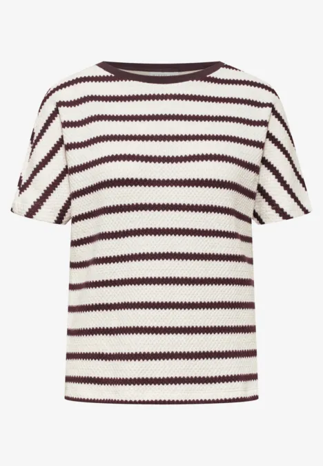 Dropped Shoulder Shirt im Strick-Look very berry