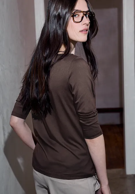 Basic shirt plummy brown