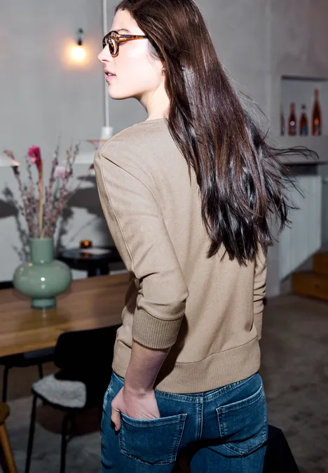 Chemise mélangée buffed beige mel.