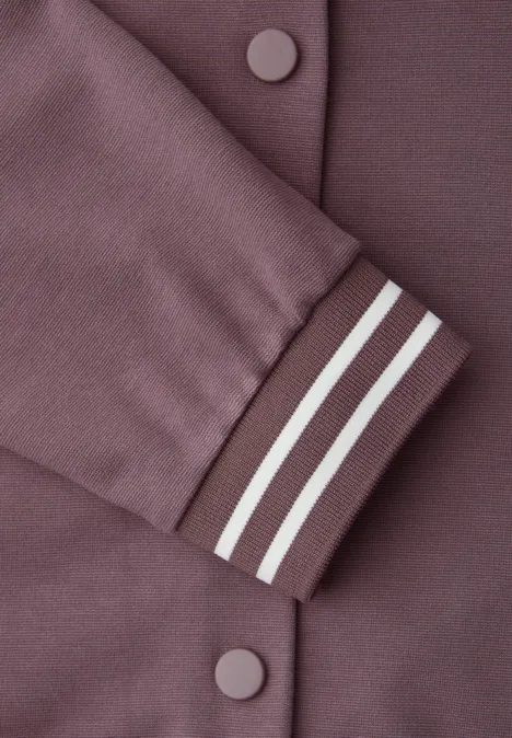 Blouson met college details hazy rose