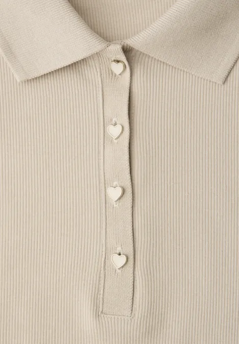 Poloshirt stone sand mel.