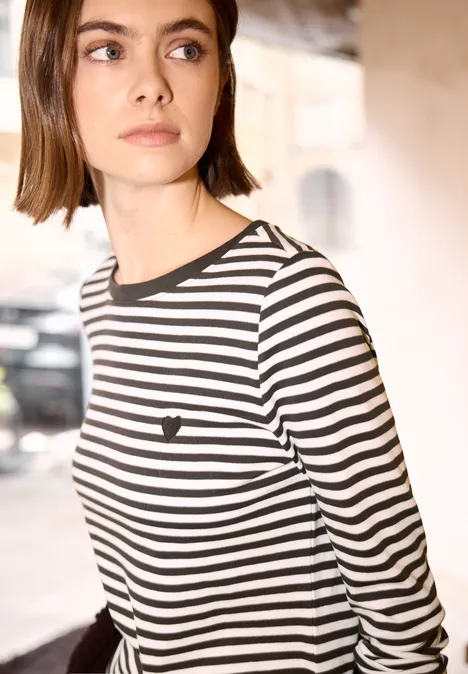 Shirt mit Embroidery plummy brown