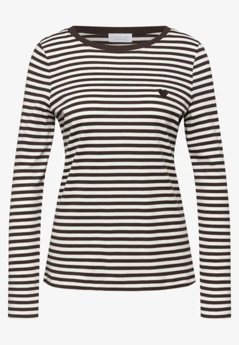 Shirt mit Embroidery plummy brown