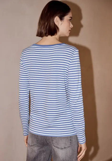 Koszula z haftem blue echo