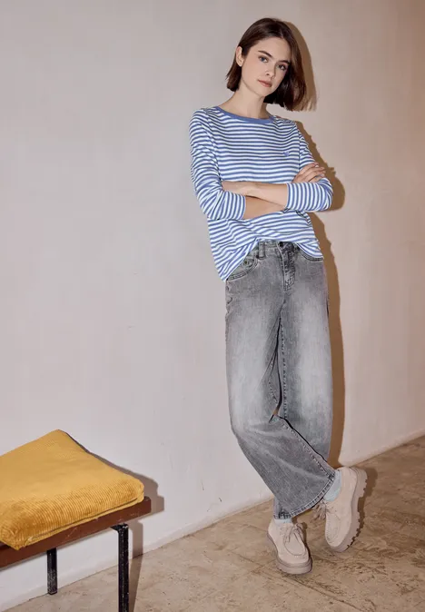 Koszula z haftem blue echo