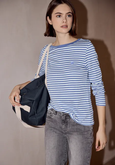 Koszula z haftem blue echo