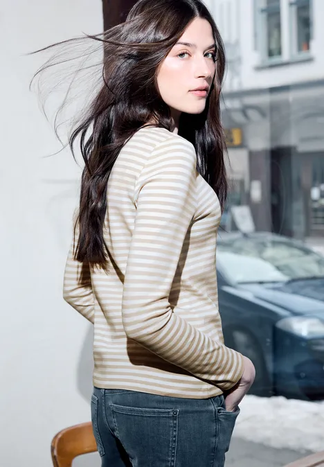 Shirt met borduursel stone sand