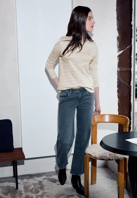 Shirt met borduursel stone sand