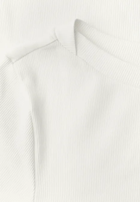 Basic shirt met boothals off white