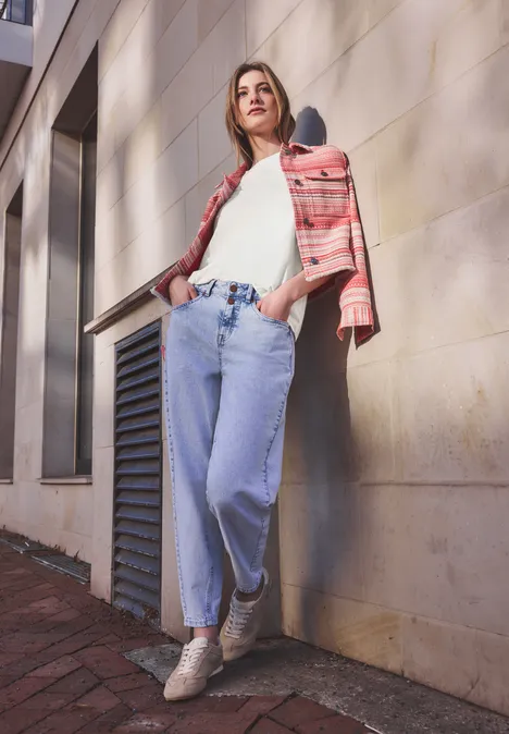 T-Shirt mit Rundhals und Puffärmeln off white T-Shirt mit Rundhals und Puffärmeln off white