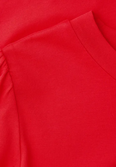 T-Shirt mit Rundhals und Puffärmeln torch red T-Shirt mit Rundhals und Puffärmeln torch red