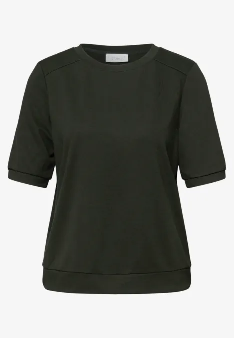Koszulka Basic z krótkim rękawem i okrągłym dekoltem oil green