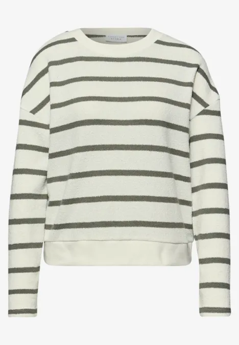 T-shirt à manches longues et col rond Loose Fit Lichen Green