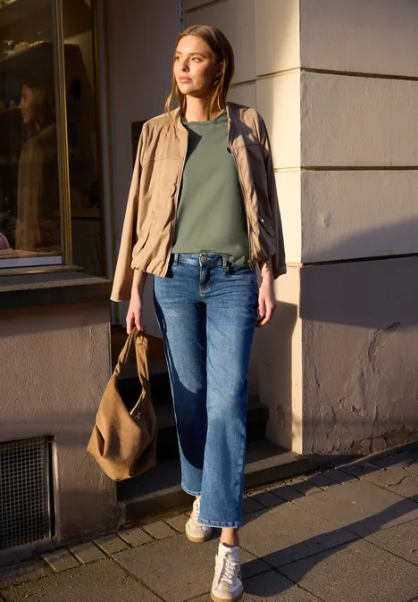 Koszulka z nadrukiem serca Lichen Green