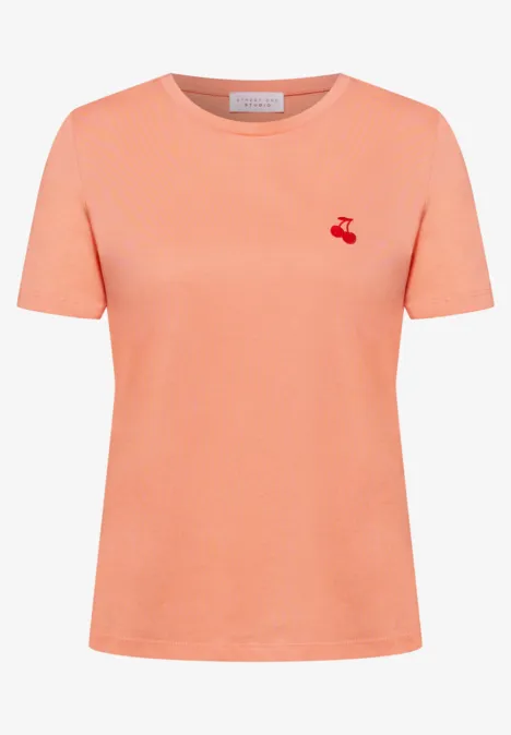 Koszulka z nadrukiem serca soft tangurine