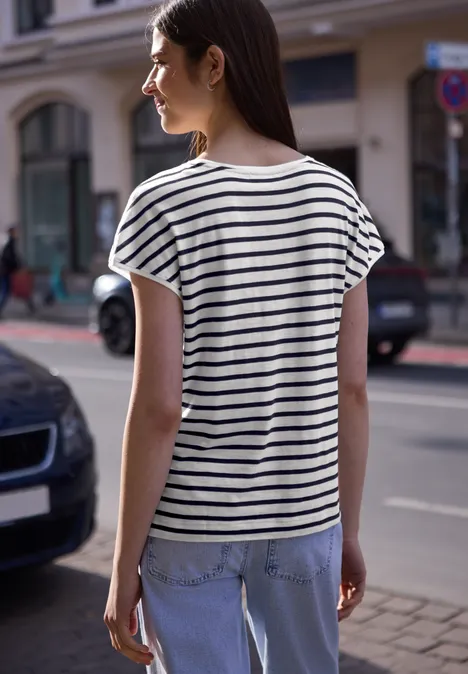 Dropped Shoulder Shirt mit Streifen midnight muse Dropped Shoulder Shirt mit Streifen midnight muse