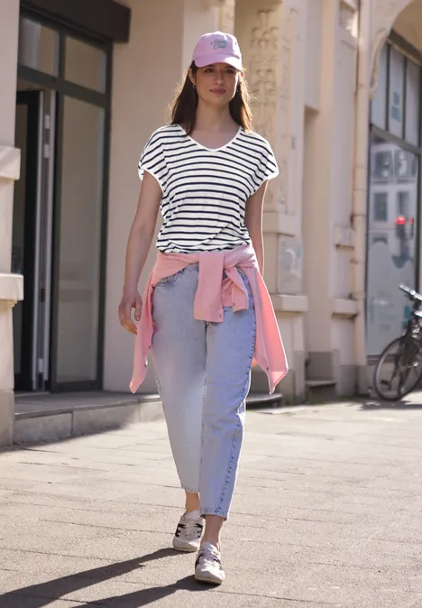 Dropped Shoulder Shirt mit Streifen midnight muse Dropped Shoulder Shirt mit Streifen midnight muse