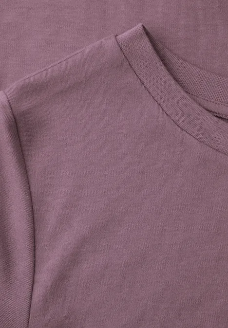 Basic T-Shirt mit Rundhals und Kurzarm hazy rose