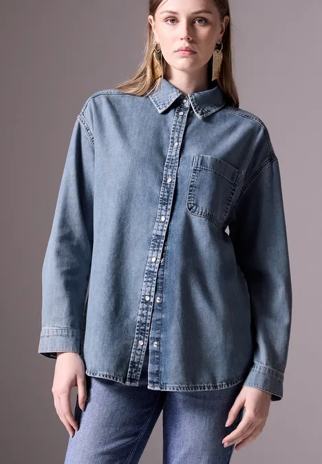 Jeansbluse Light Blue Wash