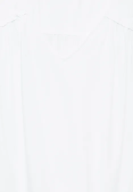 Bluse mit Smock-Detail White